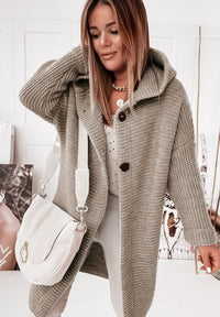 Acacia Chunky Knit Hooded Cardigan