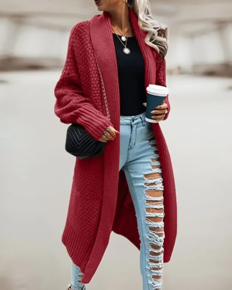 Acacia Chunky Knit Hooded Cardigan