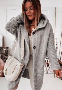 Acacia Chunky Knit Hooded Cardigan