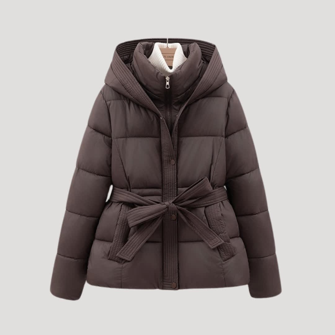 Persephone Belted Hooded Puffer Jacket