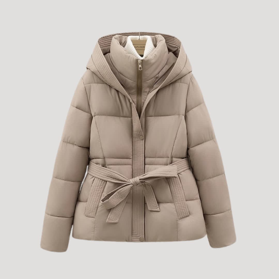 Persephone Belted Hooded Puffer Jacket
