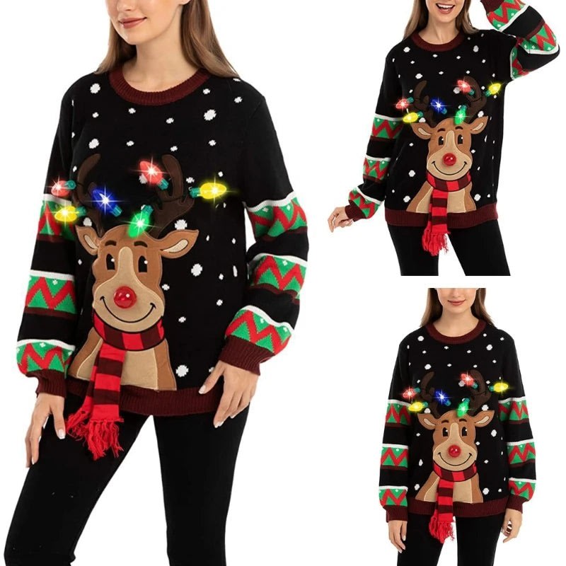 Awhina LED Light Up Christmas Sweater_4