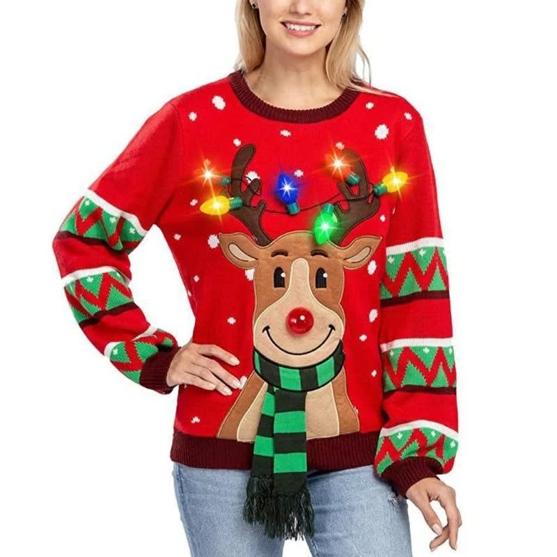 Awhina LED Light Up Christmas Sweater_7
