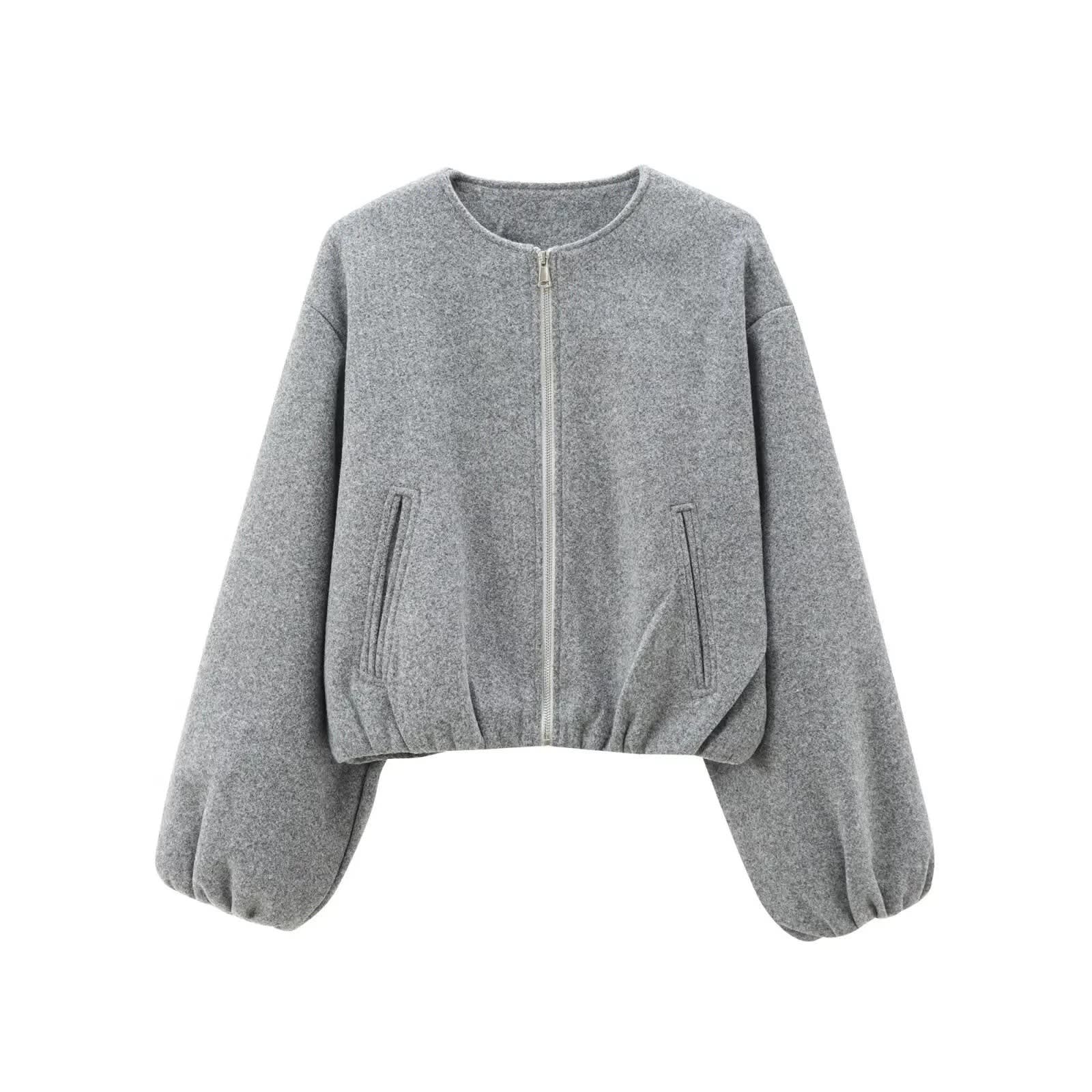 Zenaide Lightweight Cropped Bomber Jacket
