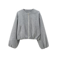 Zenaide Lightweight Cropped Bomber Jacket