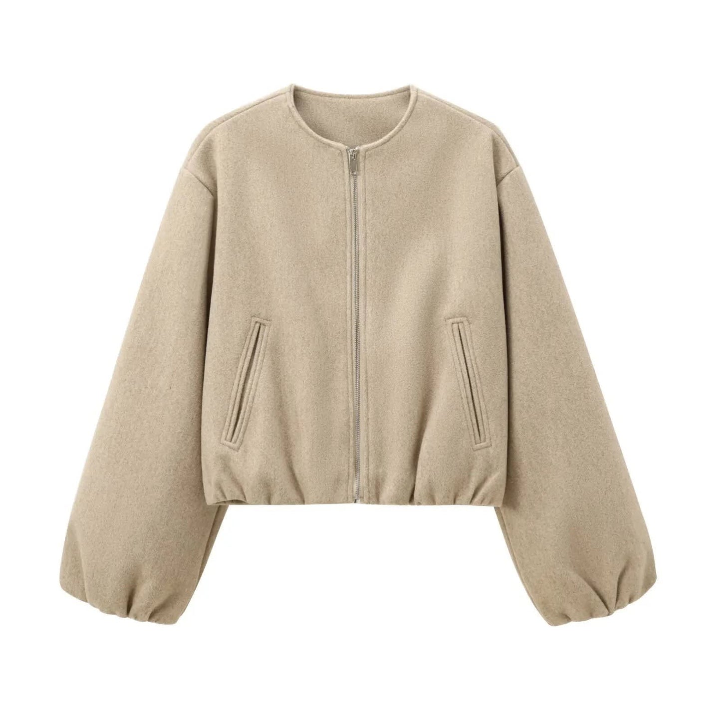 Zenaide Lightweight Cropped Bomber Jacket_7