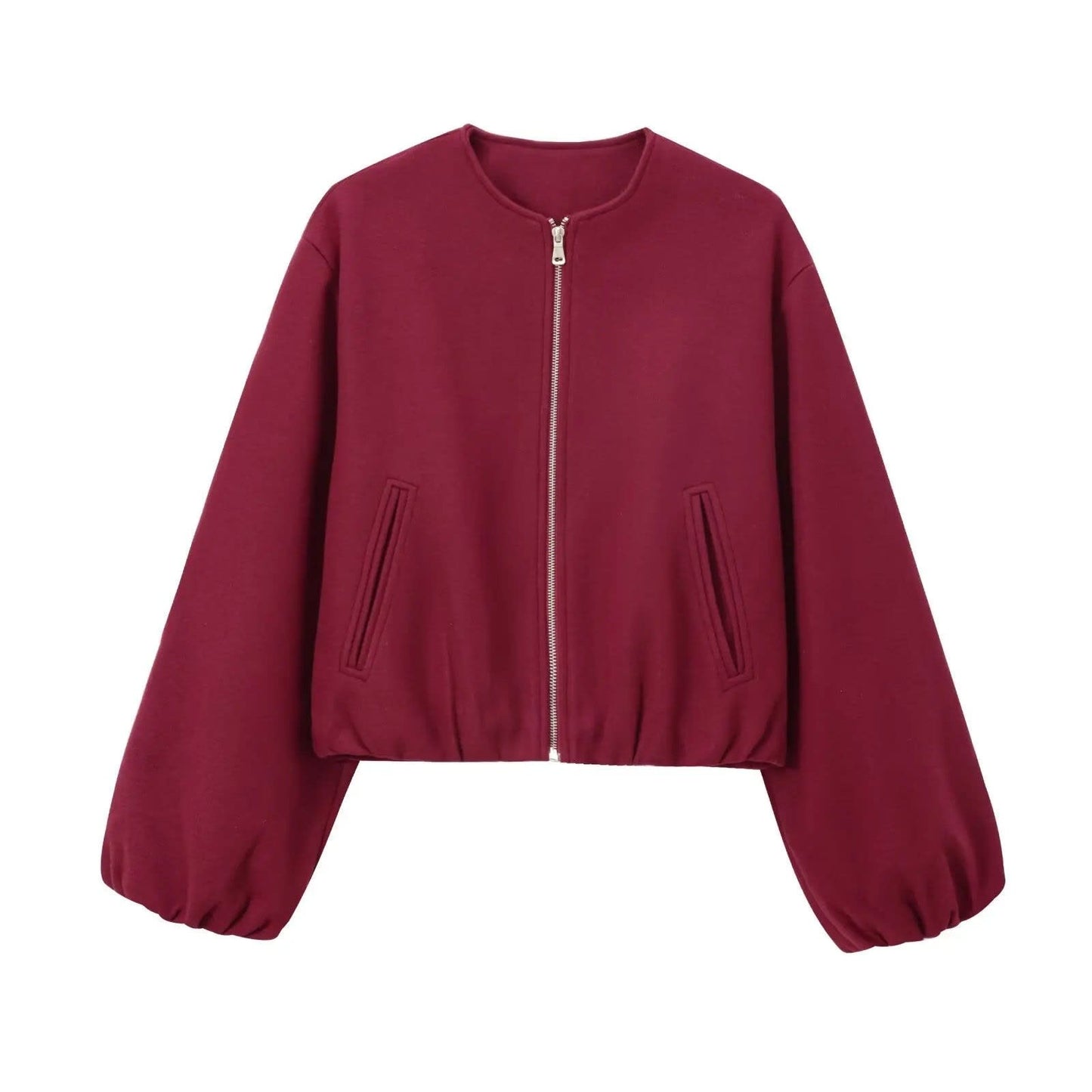 Zenaide Lightweight Cropped Bomber Jacket_8