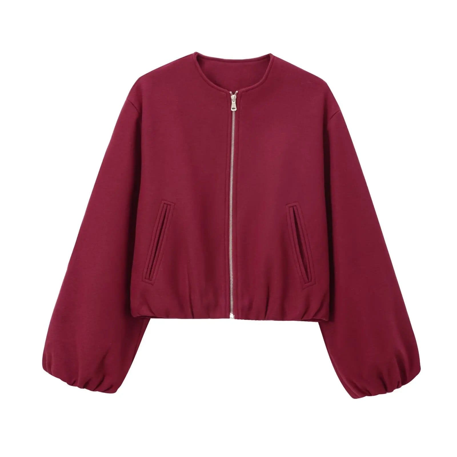 Zenaide Lightweight Cropped Bomber Jacket