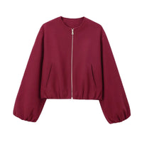 Zenaide Lightweight Cropped Bomber Jacket