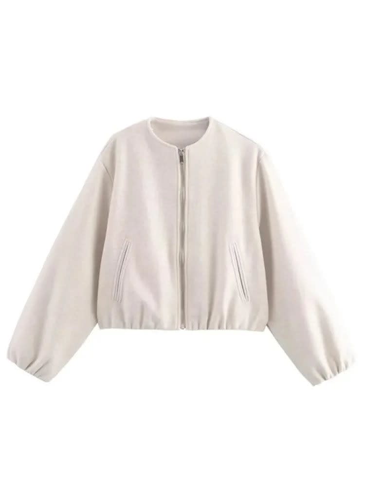 Zenaide Lightweight Cropped Bomber Jacket_9