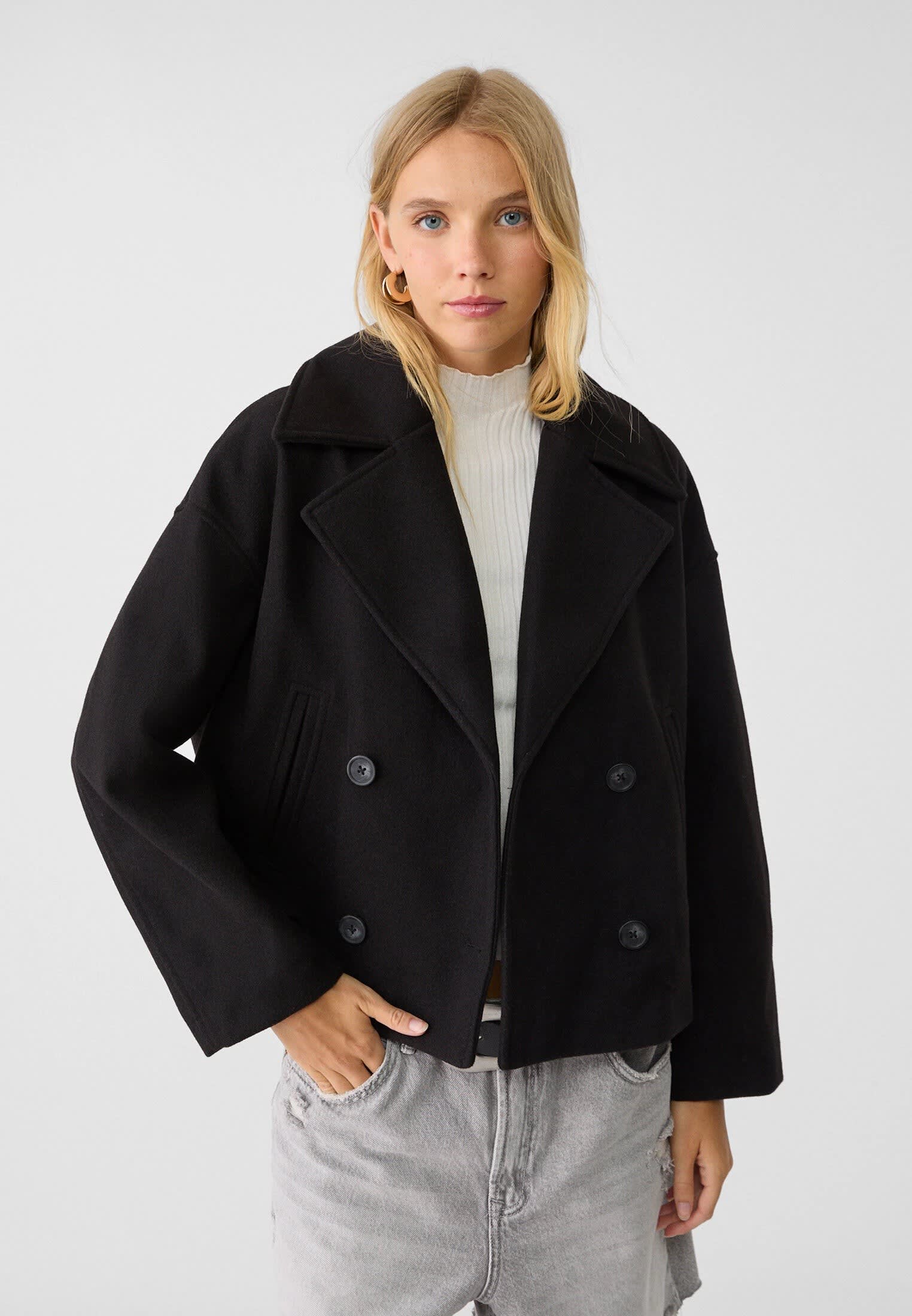 Anais Cropped Double Breasted Jacket
