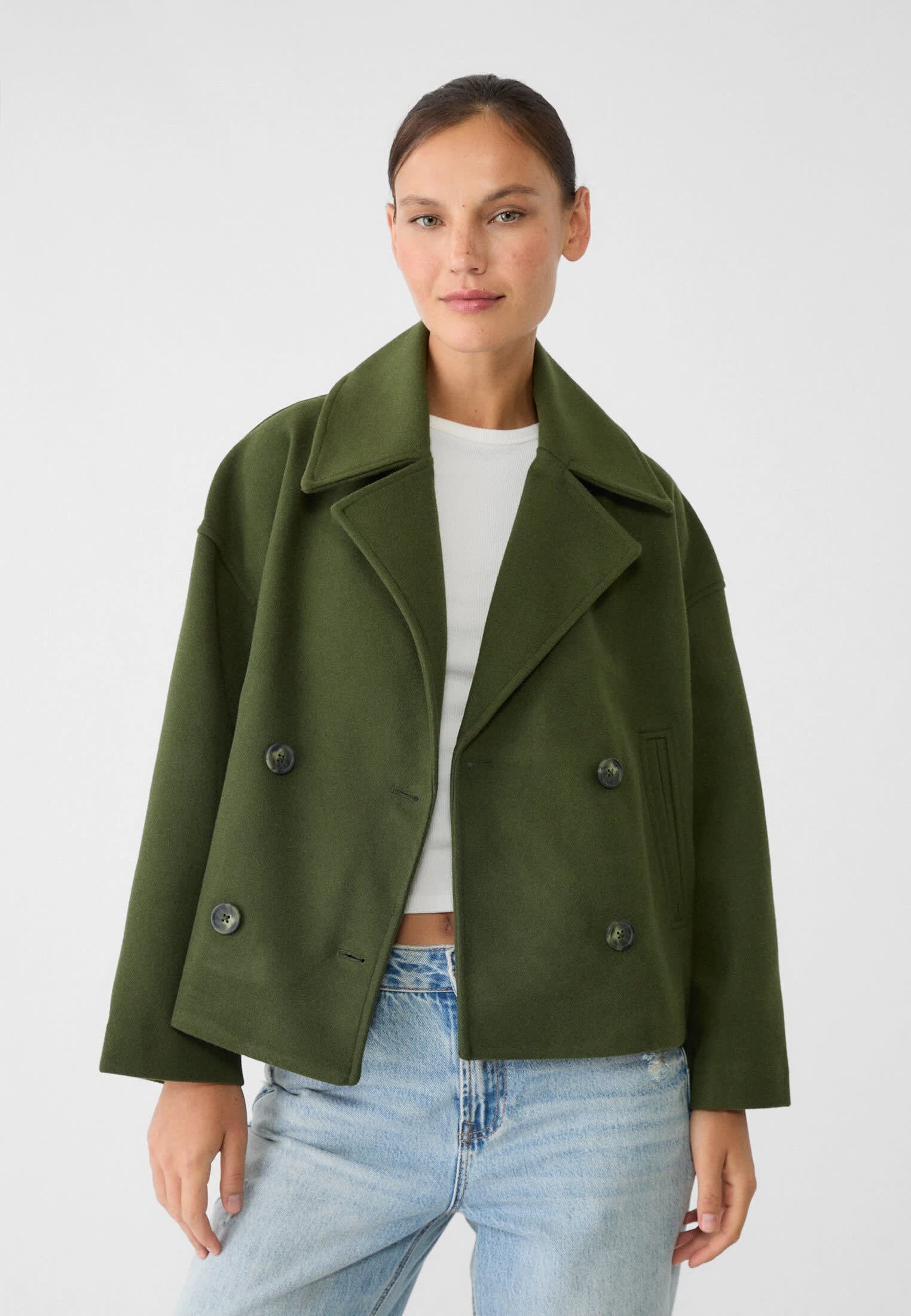 Anais Cropped Double Breasted Jacket