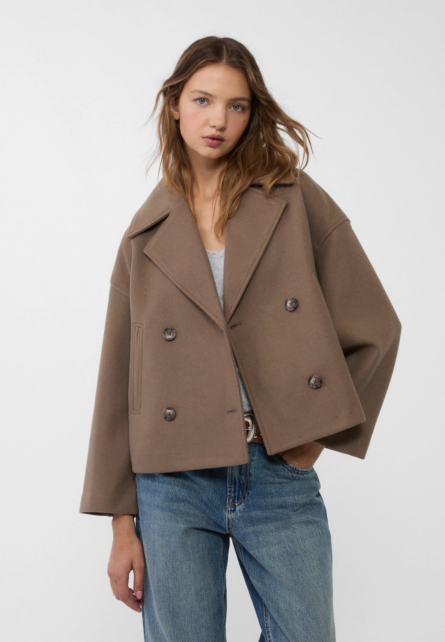Anais Cropped Double Breasted Jacket