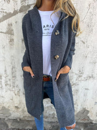 Nanna Longline Ribbed Knit Cardigan