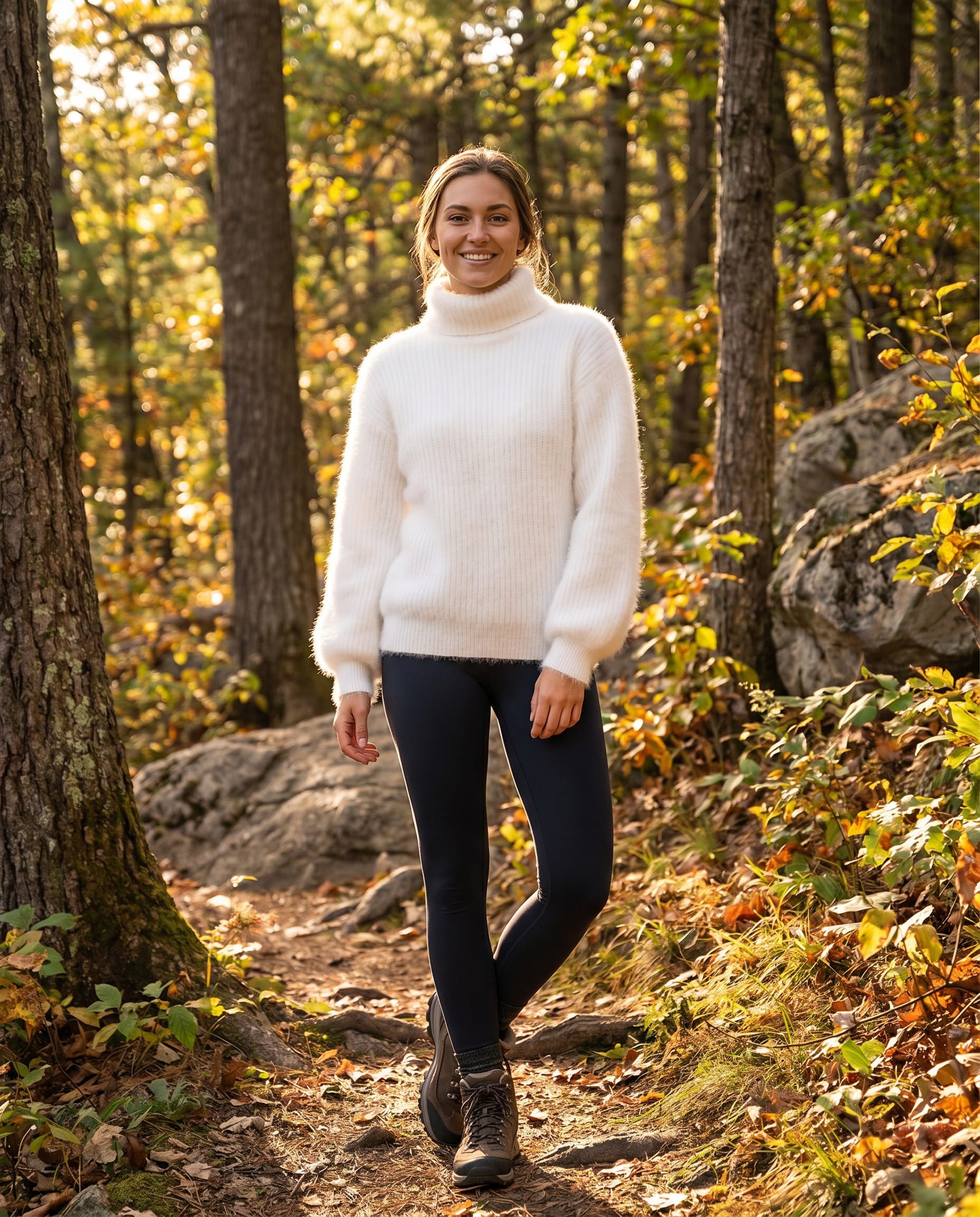 Zia Fuzzy Knit High Neck Pullover