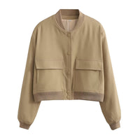 Fia Cropped Utility Bomber Jacket