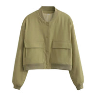 Fia Cropped Utility Bomber Jacket