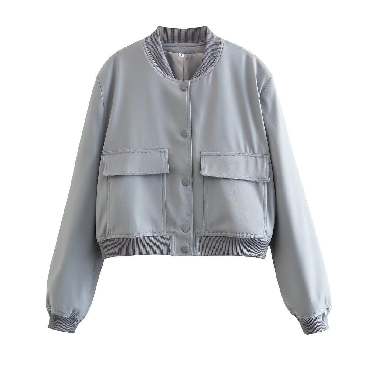 Fia Cropped Utility Bomber Jacket