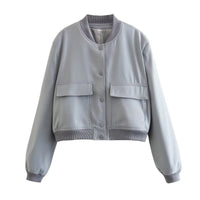 Fia Cropped Utility Bomber Jacket