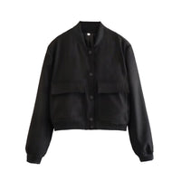 Fia Cropped Utility Bomber Jacket