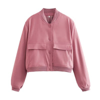 Fia Cropped Utility Bomber Jacket