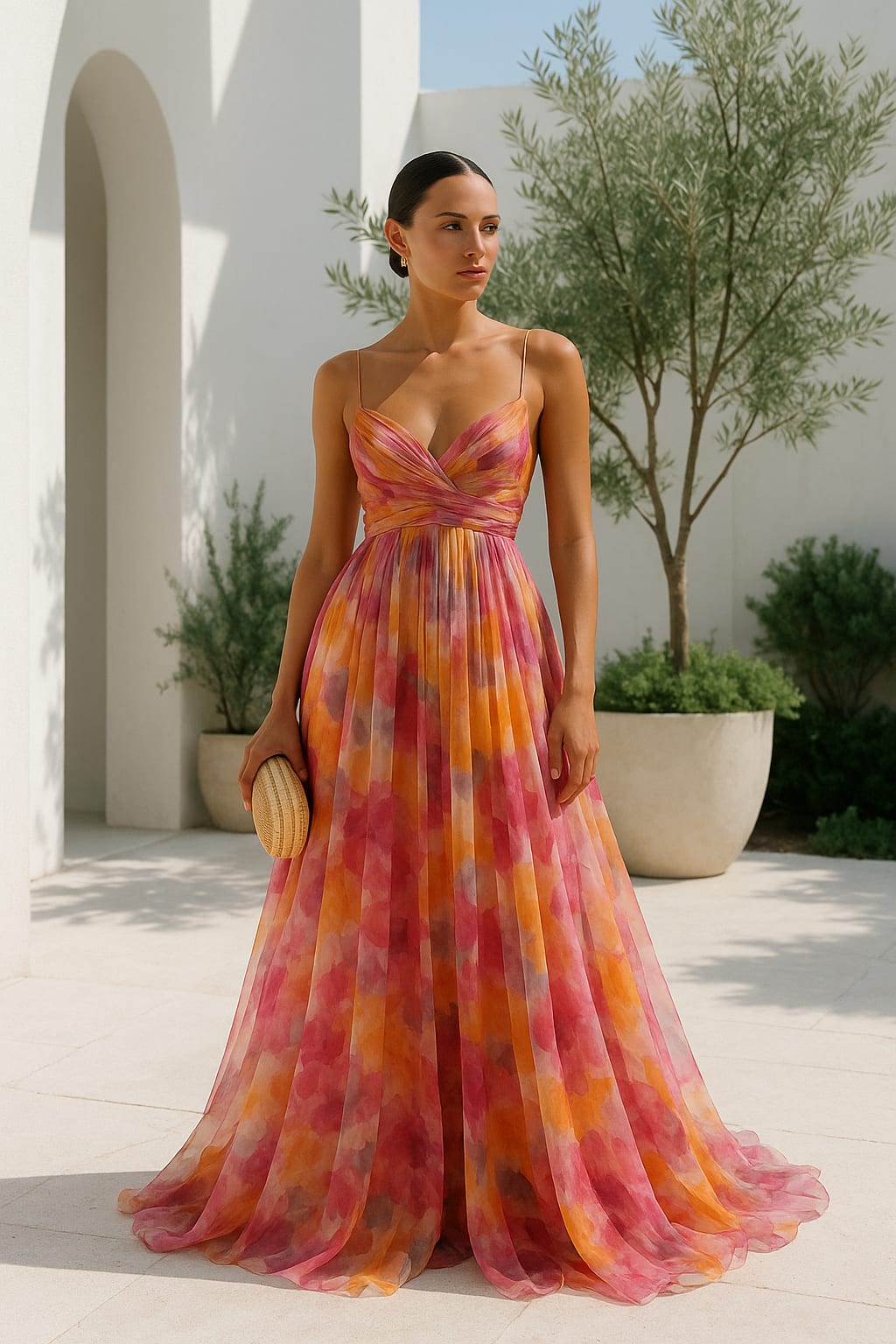 Samara V-Neck Watercolor Maxi Dress_3