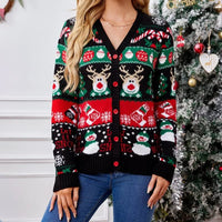 Aroha Christmas Reindeer Knit Cardigan