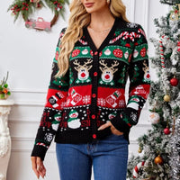 Aroha Christmas Reindeer Knit Cardigan
