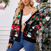 Aroha Christmas Reindeer Knit Cardigan