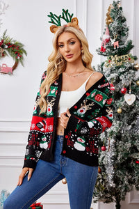 Aroha Christmas Reindeer Knit Cardigan