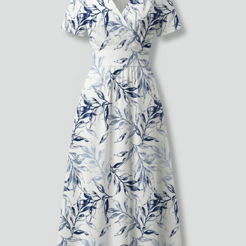 Zelda Floral V-Neck Midi Dress