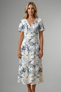 Zelda Floral V-Neck Midi Dress