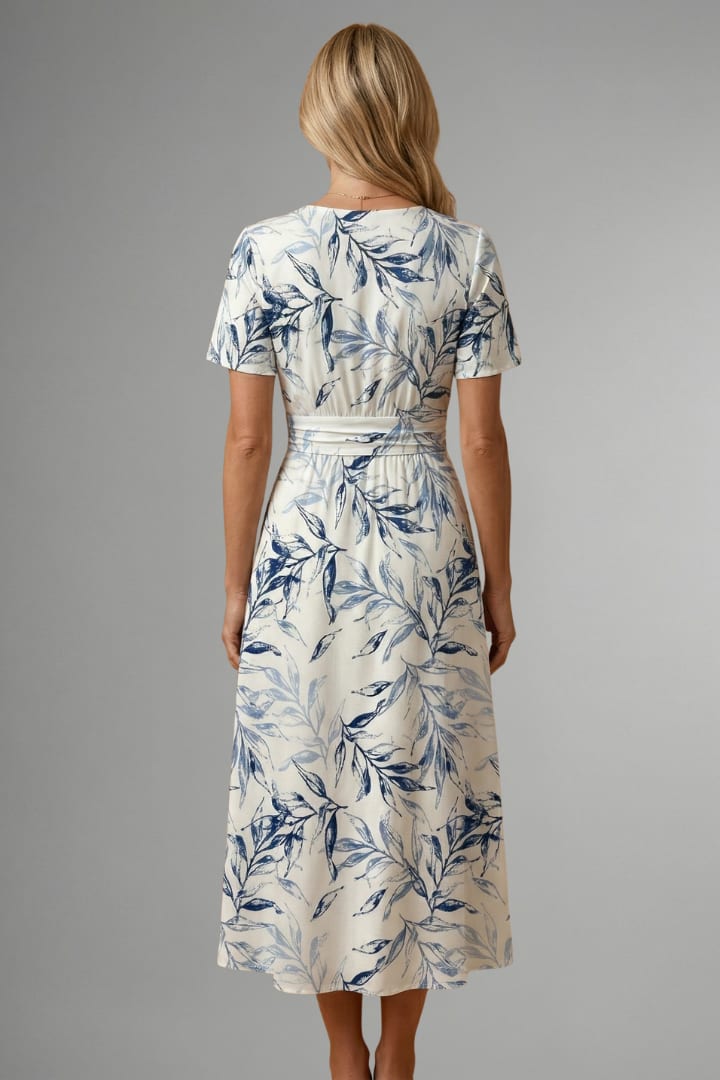 Zelda Floral V-Neck Midi Dress_3