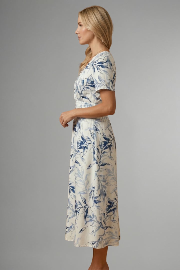 Zelda Floral V-Neck Midi Dress_4
