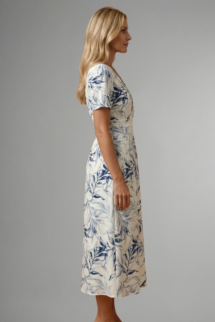 Zelda Floral V-Neck Midi Dress_5