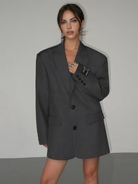Leni Oversized Notched Lapel Blazer