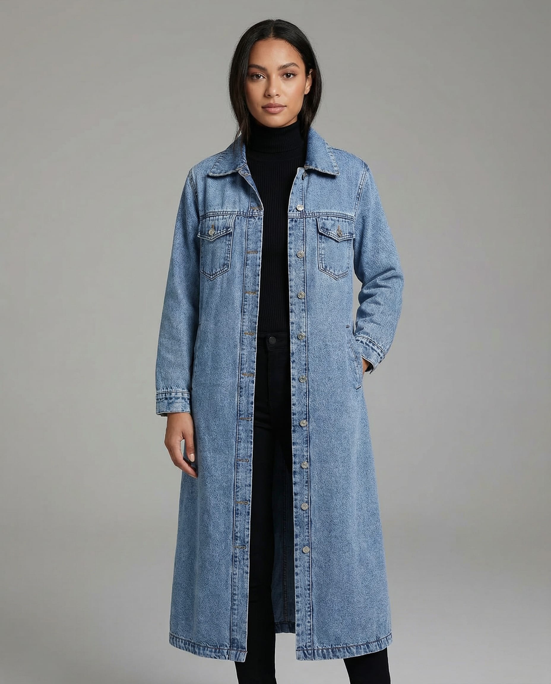 Kiri Longline Denim Coat