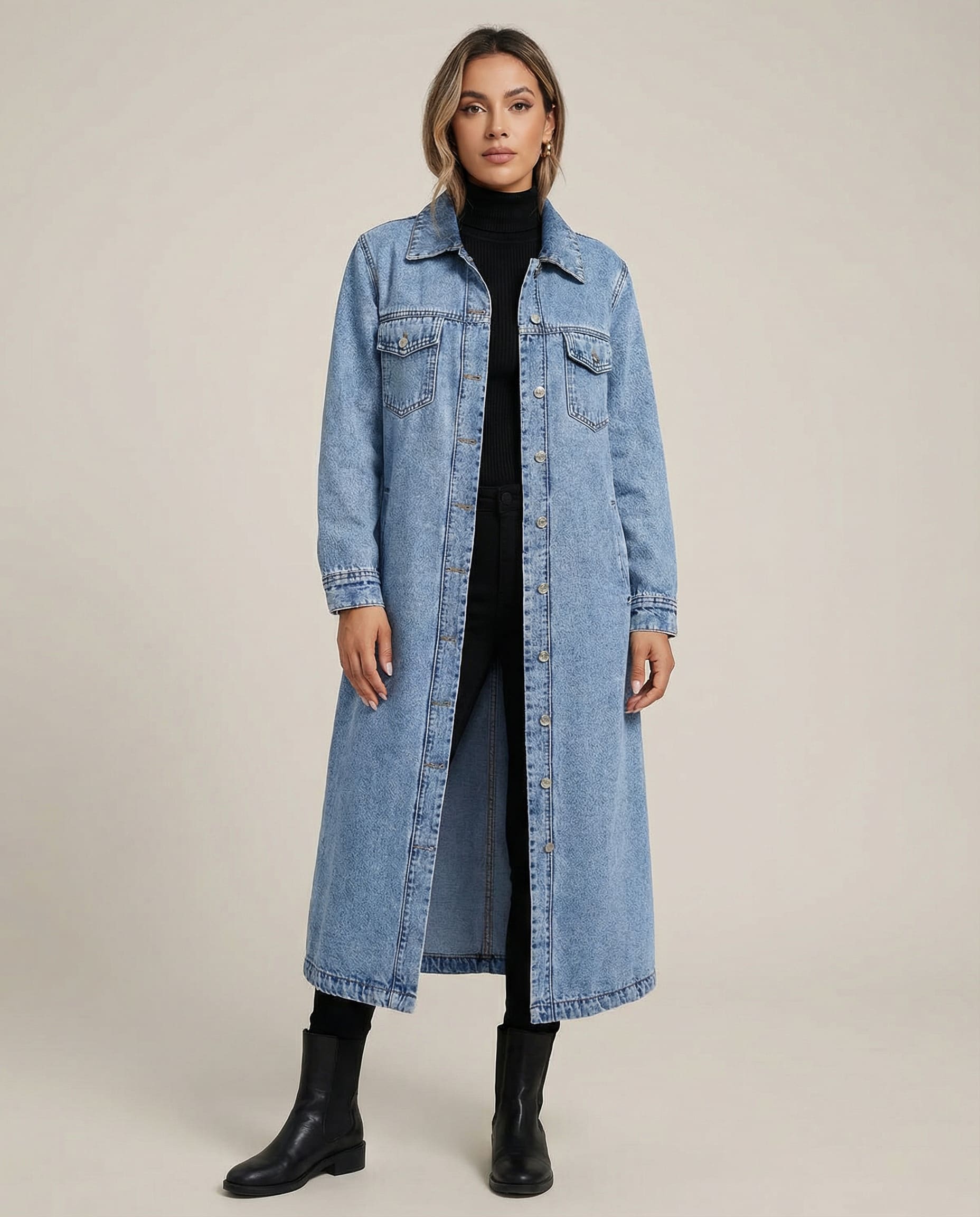 Kiri Longline Denim Coat