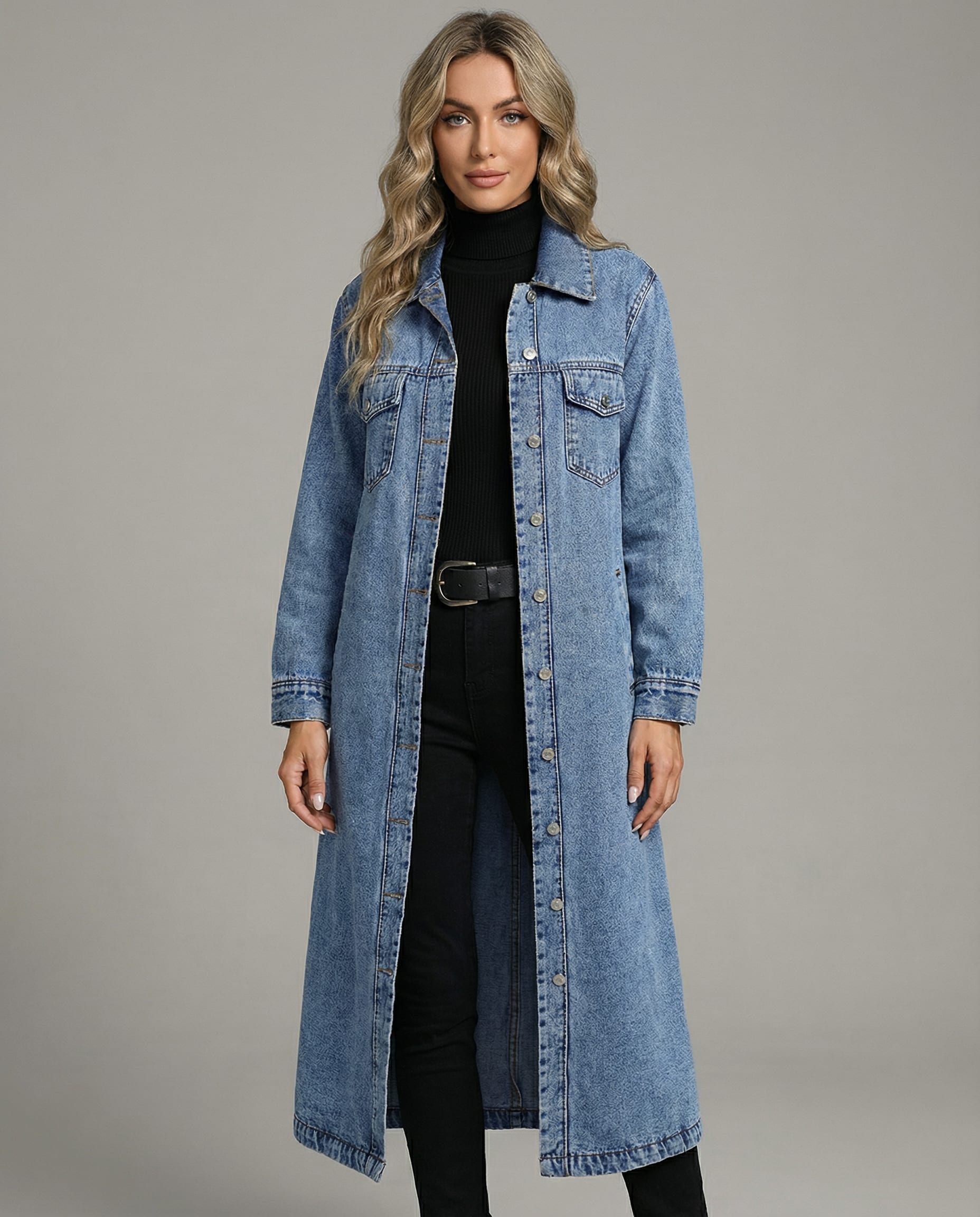 Kiri Longline Denim Coat