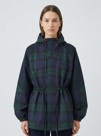 Kiki Oversized Plaid Hooded Jacket