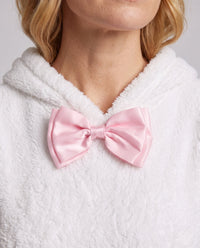 Millie White Bunny Costume Plush Hooded Mini Dress