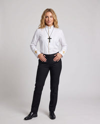 Michelle Priest Costume Jacket with Gold Cross Embroidery