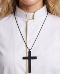 Michelle Priest Costume Jacket with Gold Cross Embroidery