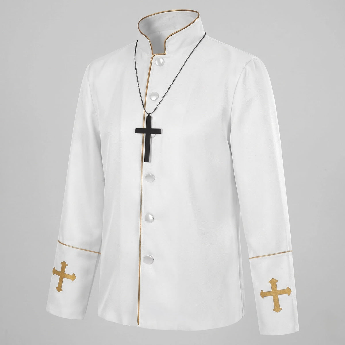 Michelle Priest Costume Jacket with Gold Cross Embroidery