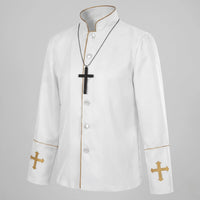 Michelle Priest Costume Jacket with Gold Cross Embroidery