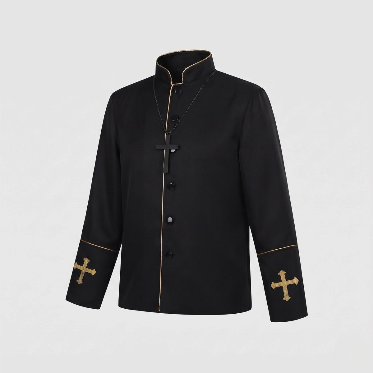 Michelle Priest Costume Jacket with Gold Cross Embroidery_6