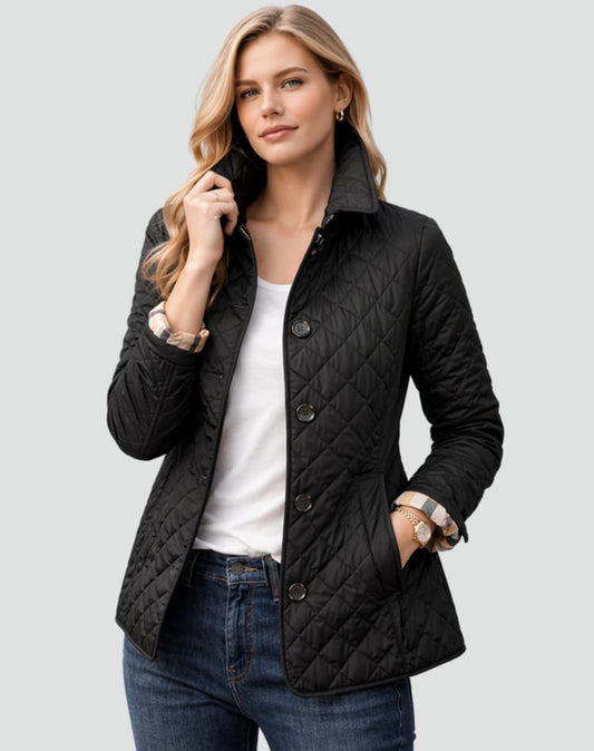 Posie Diamond Quilted Button Front Jacket_1