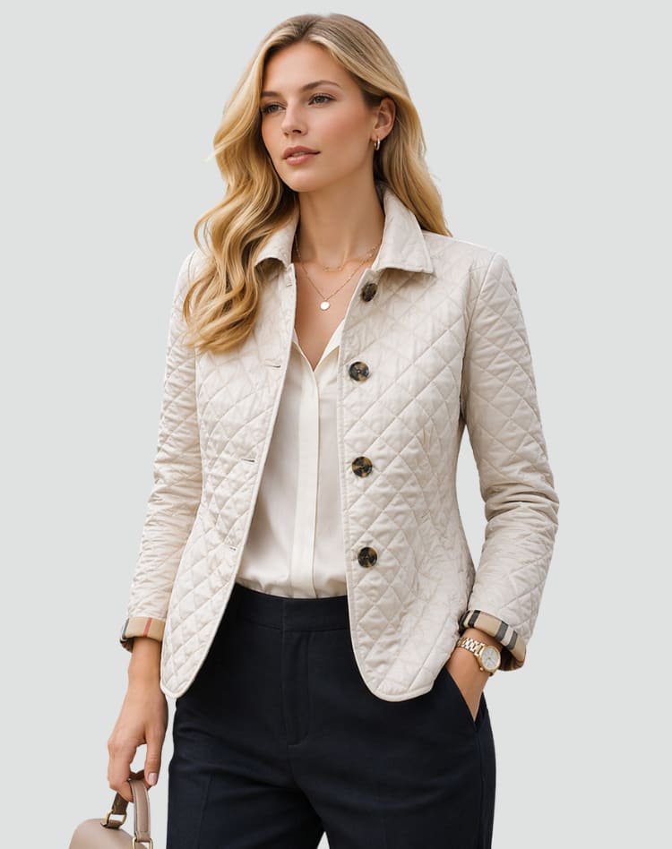 Posie Diamond Quilted Button Front Jacket_2
