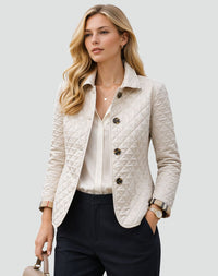 Posie Diamond Quilted Button Front Jacket