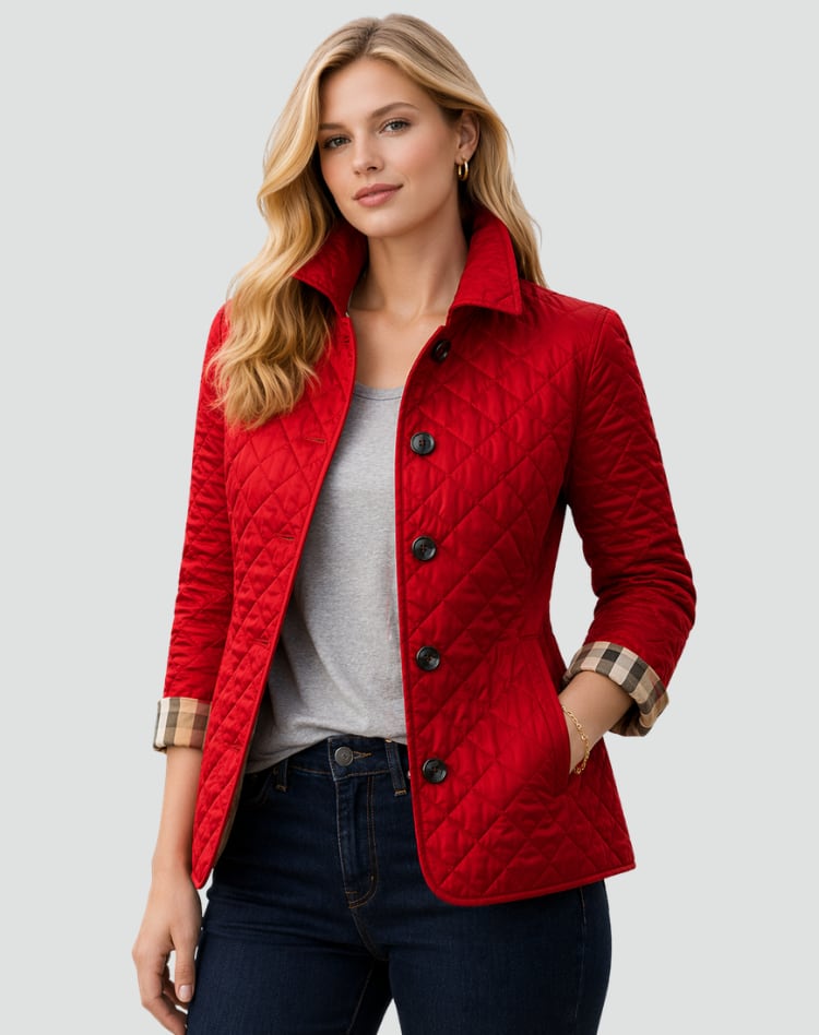 Posie Diamond Quilted Button Front Jacket_4